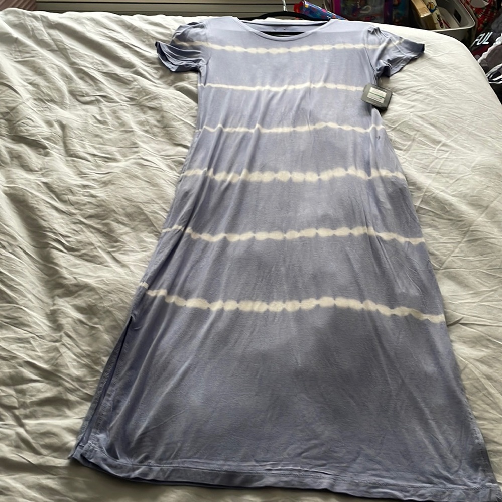 NWT tye dye blue Marc New York midi dress Size Large